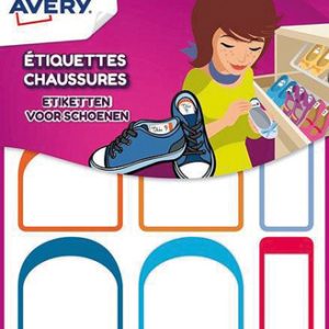 Avery AV-CHAUS12 Etiket Voor Op Schoenen Assorti, 24 Etiketten